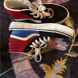 Vans Kids High-Top Sneakers - Black, Red, Blue